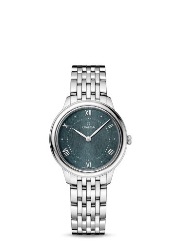 Omega De Ville Quartz 30 Stainless Steel / Turqouise / Bracelet